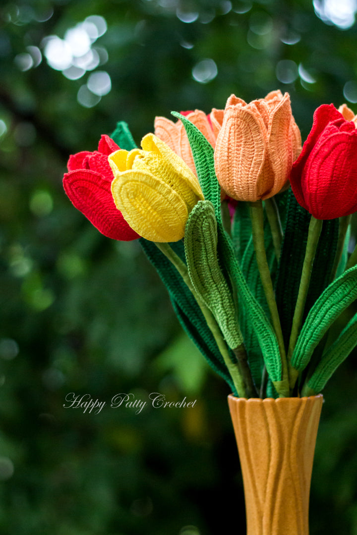 Crochet Tulip Pattern by Happy Patty Crochet