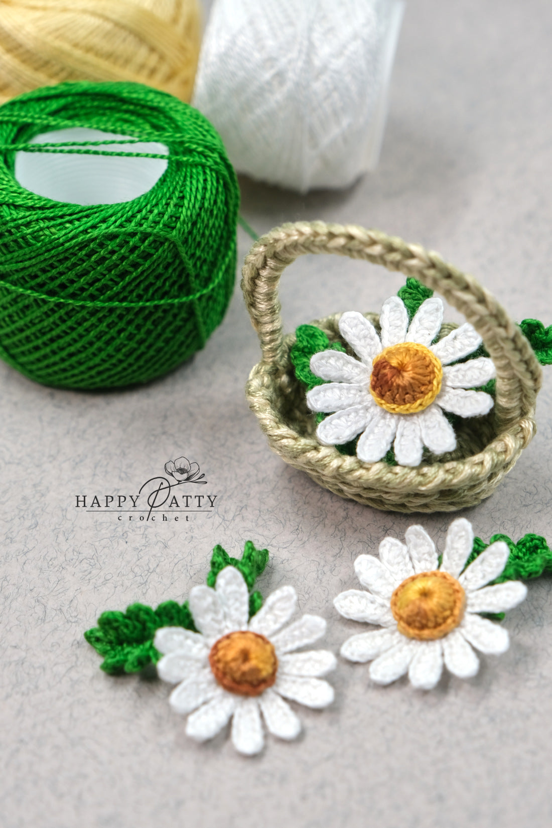 Mini Crochet Flower Appliques E-Book, Part 2 by Happy Patty Crochet