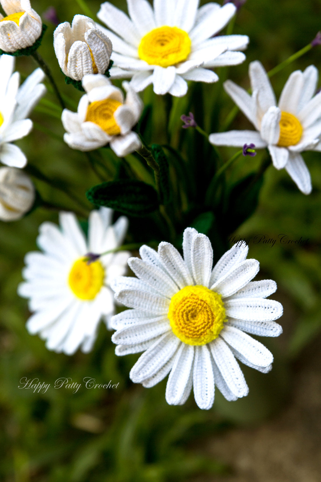 crochet daisy applique, crochet daisy flower, crochet daisies