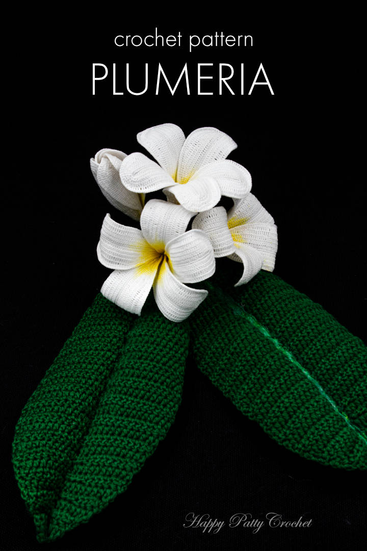 Crochet Plumeria Pattern - Crochet Flower Pattern for Frangipani- Crochet Pattern for Decor, Bouquets and Arrangements