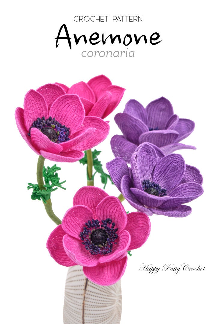 Crochet Anemone Pattern - Crochet Flower Pattern for an Anemone Flower