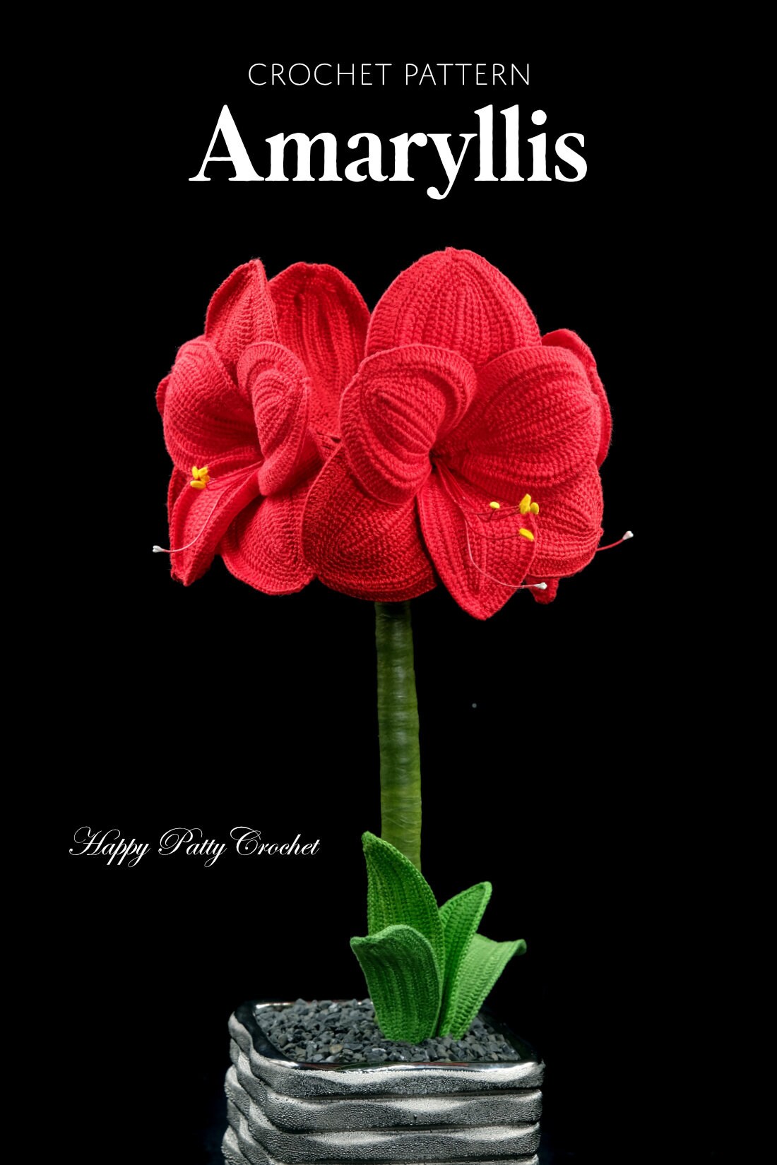 Crochet Amaryllis Pattern - Crochet Flower Pattern for an Amaryllis
