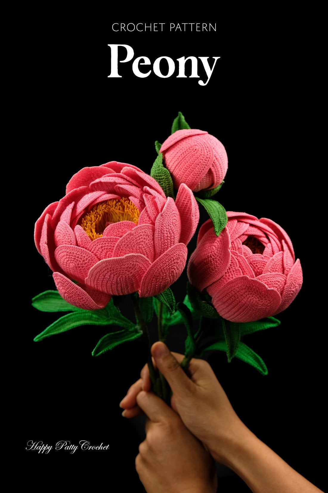 Crochet Peony Pattern - Crochet Flower Pattern for a Peony Flower