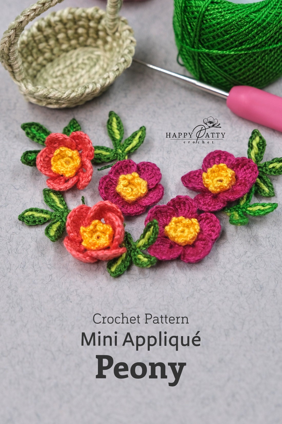 Mini Crochet Flower Appliques, Part 2