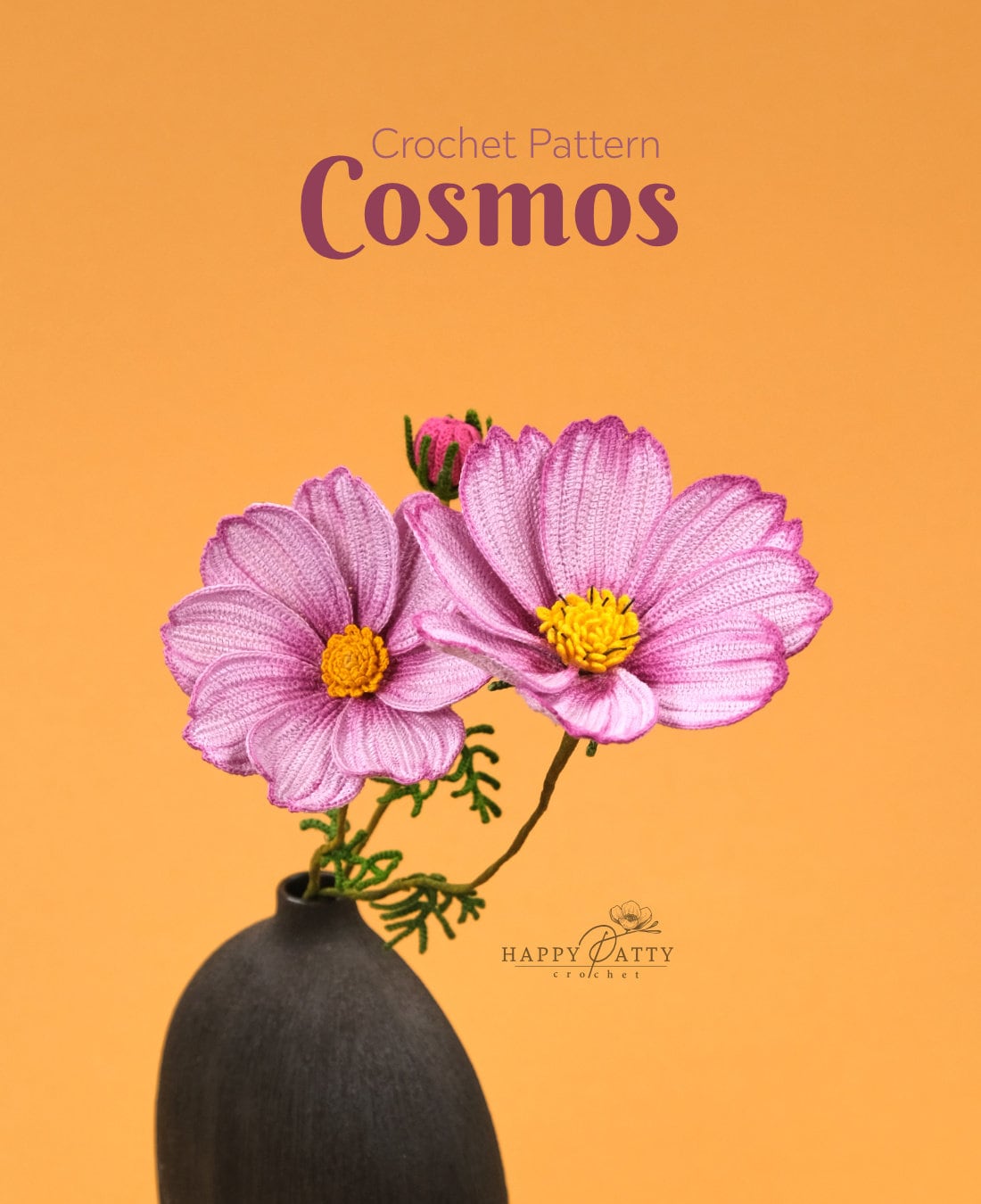 Crochet Pattern for a Cosmos Flower - Crochet Flower Pattern for a Cosmos Flower