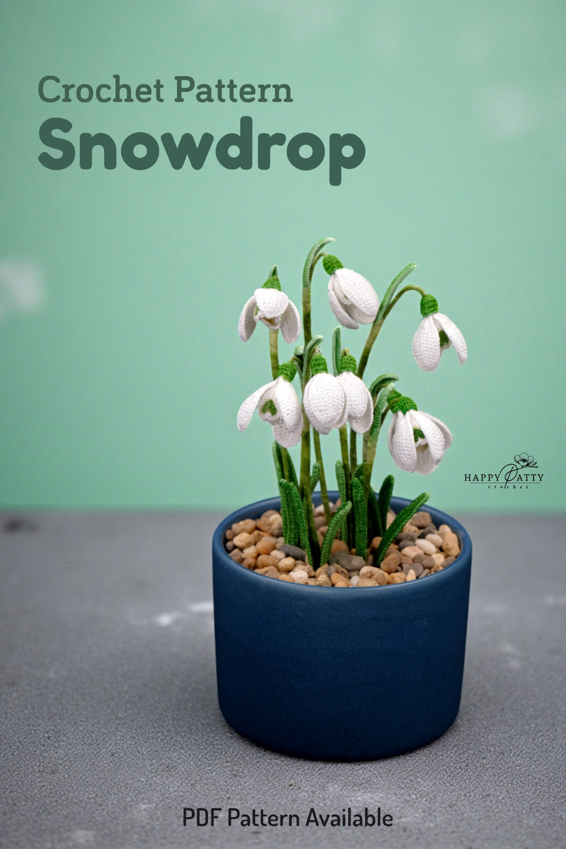 Snow Drop Pattern Crochet Snowdrop Flower Pattern by Happy Patty Crochet