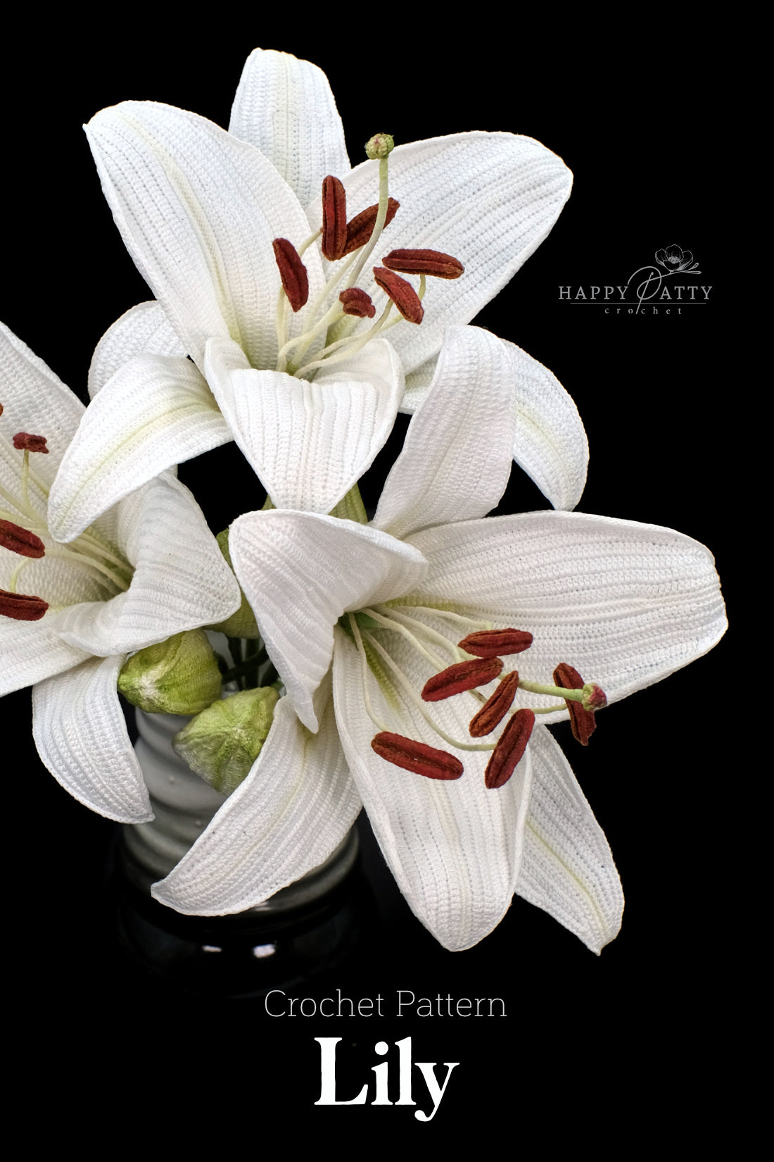 Crochet Lily Flower Pattern by Happy Patty Crochet