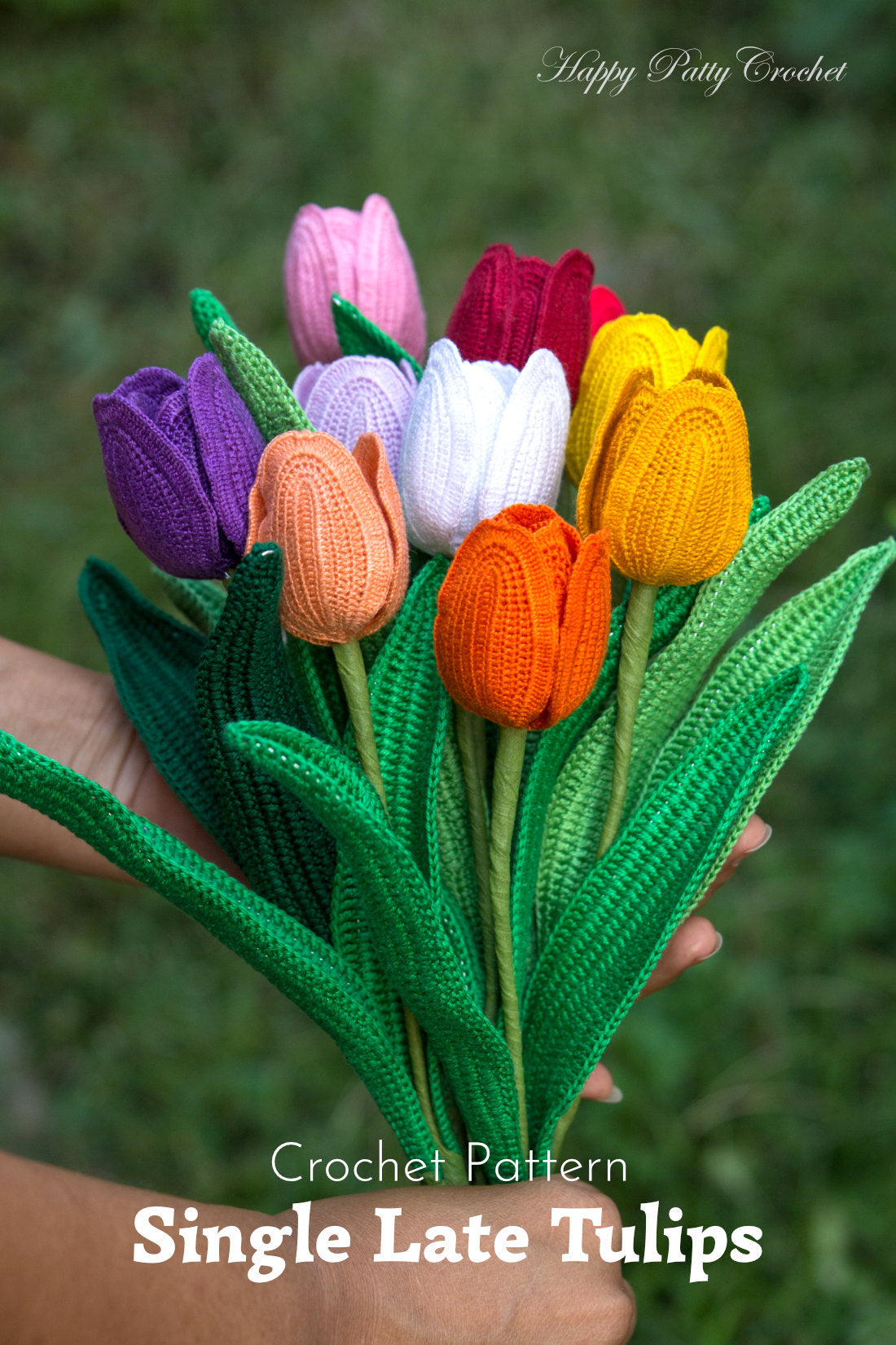 Crochet Tulip PATTERN, Crochet Flower Pattern PDF, Tulip Crochet Pattern  for Decor and Bouquets 