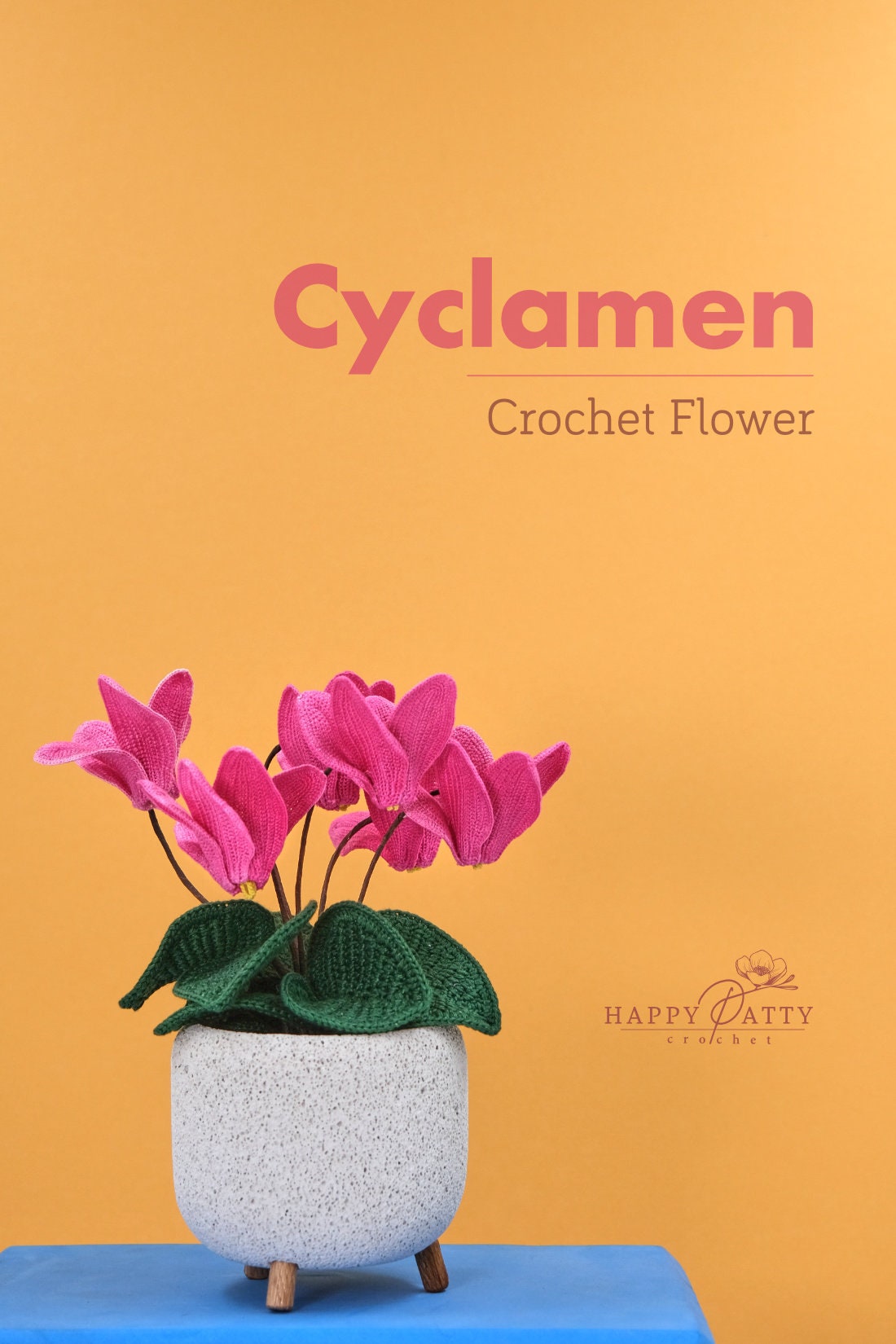 Crochet Cyclamen Flower Pattern - Crochet Pattern for Cyclamen Flower