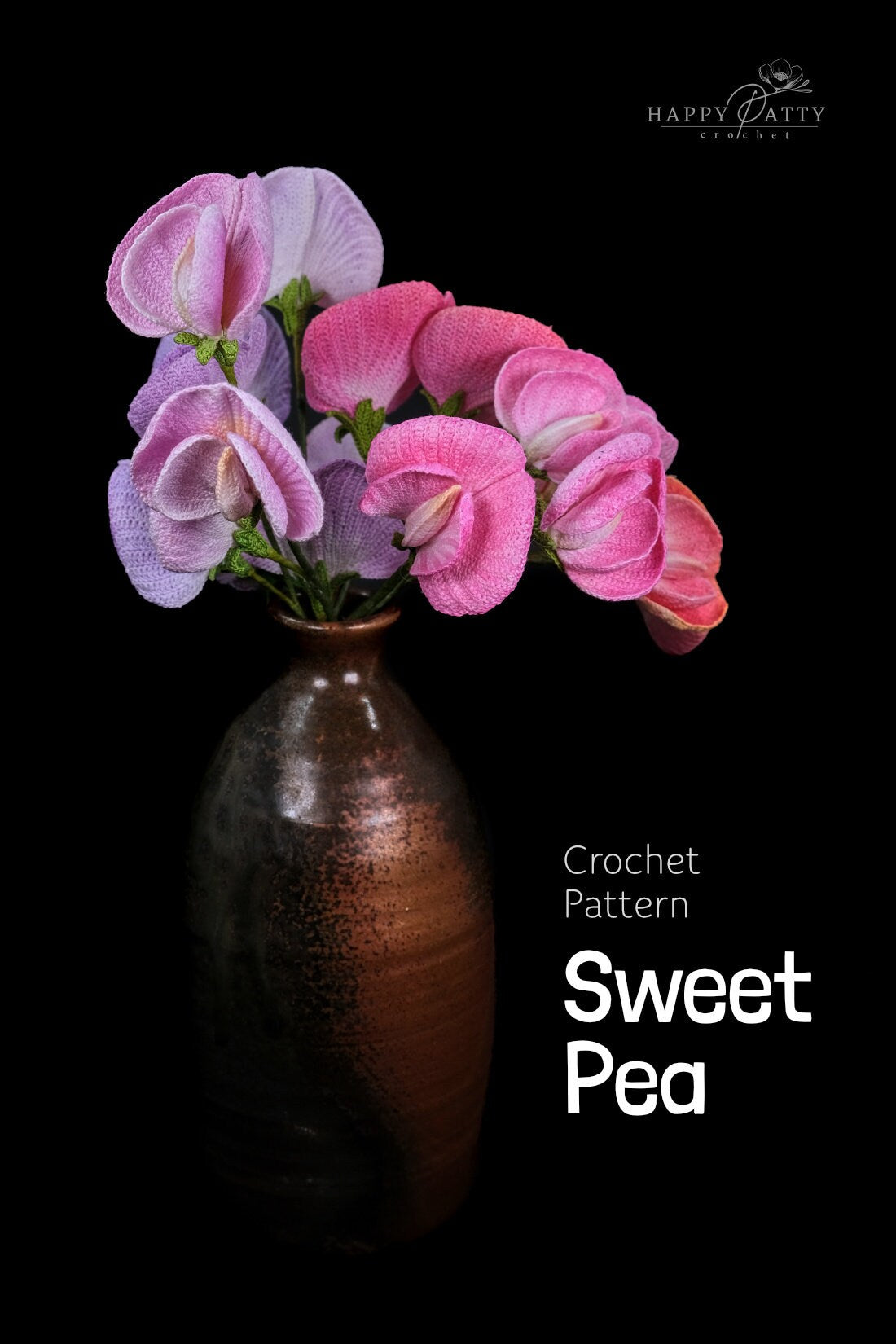 Crochet Sweet Pea Flower Pattern - Crochet Pattern a Sweet Pea Flower